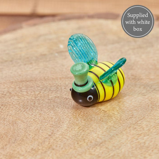 Glass Bumble Bee with blue wings
