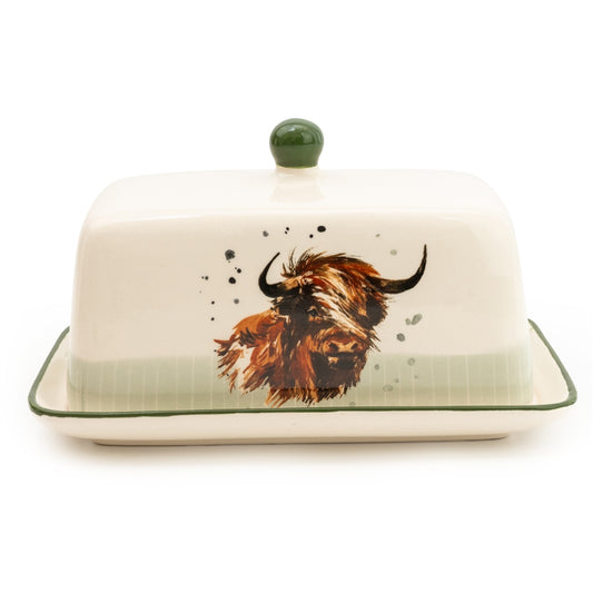 Highland Cow Butter Dish
