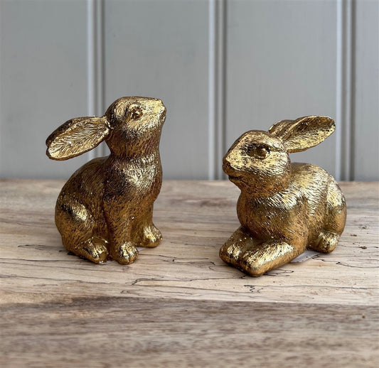 Pair of Gold Rabbits