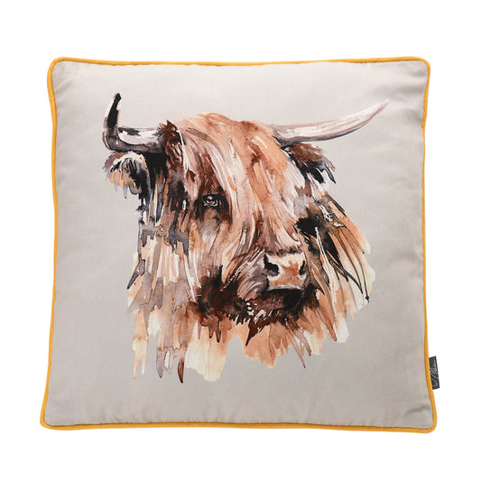 Highland Cow Cushion 40cm