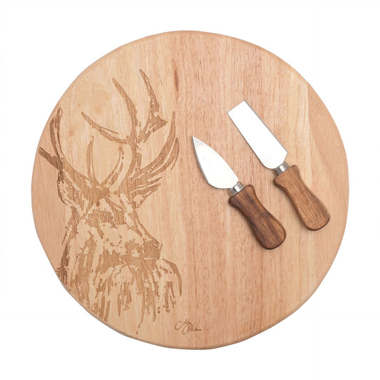 Stag Cheese Board and Knife Set