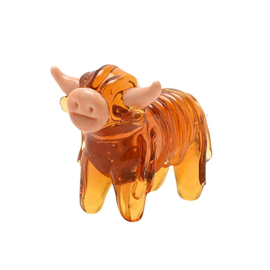 Highland Cow Glass Figurine
