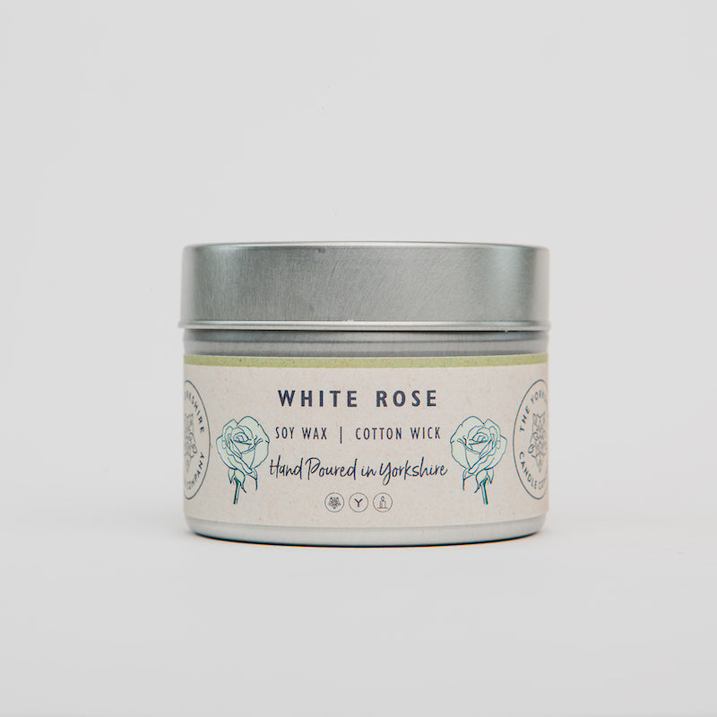 White Rose Candle