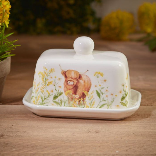Highland Cow Butter Dish