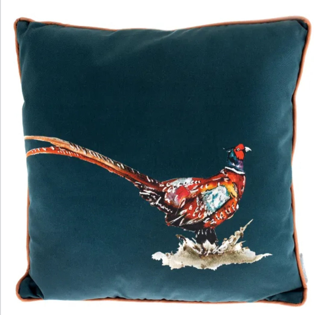 Phesant cushion Meg Hawkins