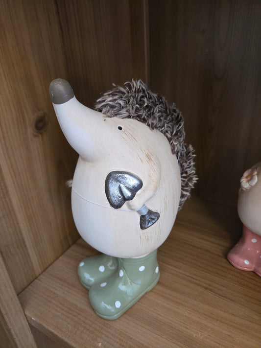 Large Hedgehog holding a shovel Ornament