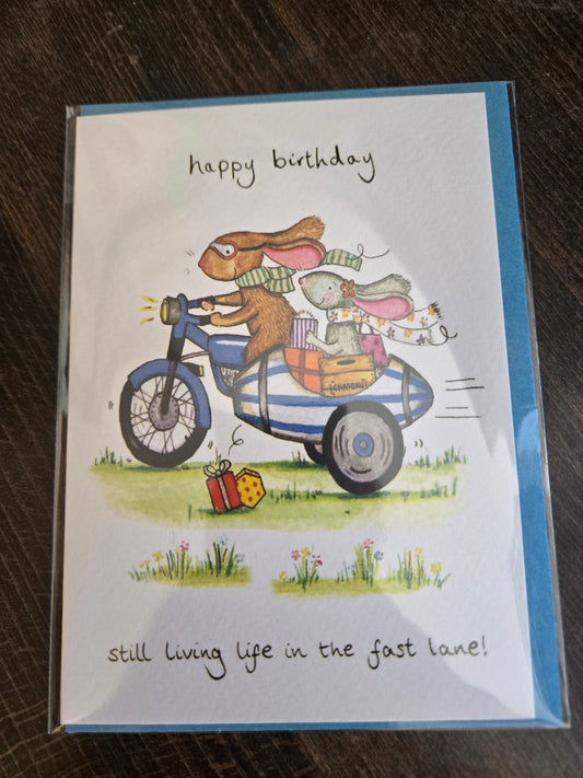 Happy Birthday still living life in the fast lane card